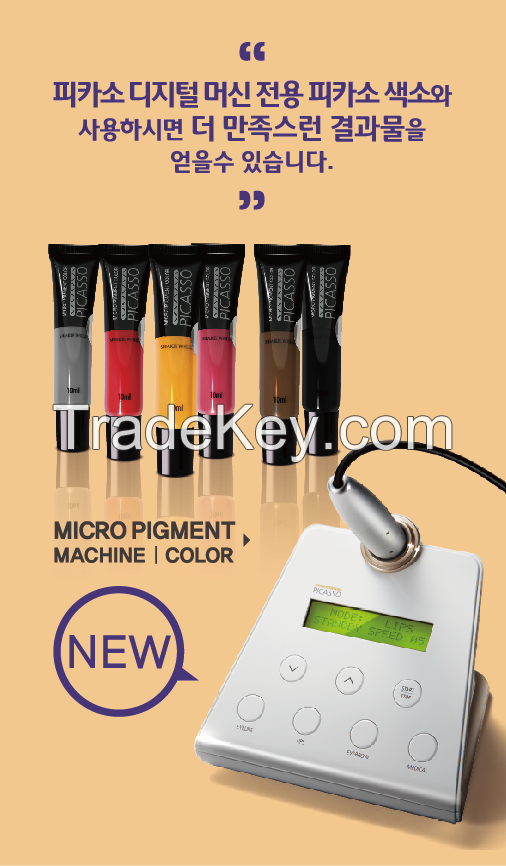 Permanent make-up machine and pigments