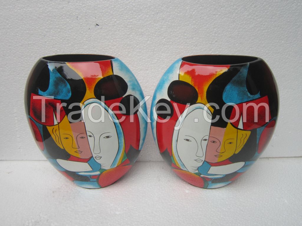 High quality lacquer vase competitive price for decoration made in Vietnam