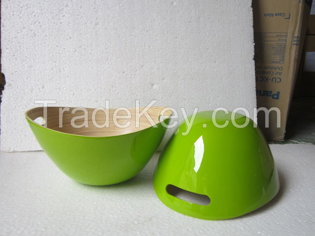 Made in Vietnam spoon bamboo bowl with high quality for export