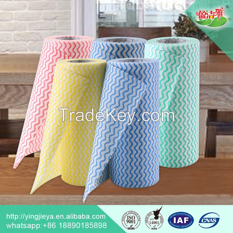 Nonwoven disposable kitchen household cleaning cloth