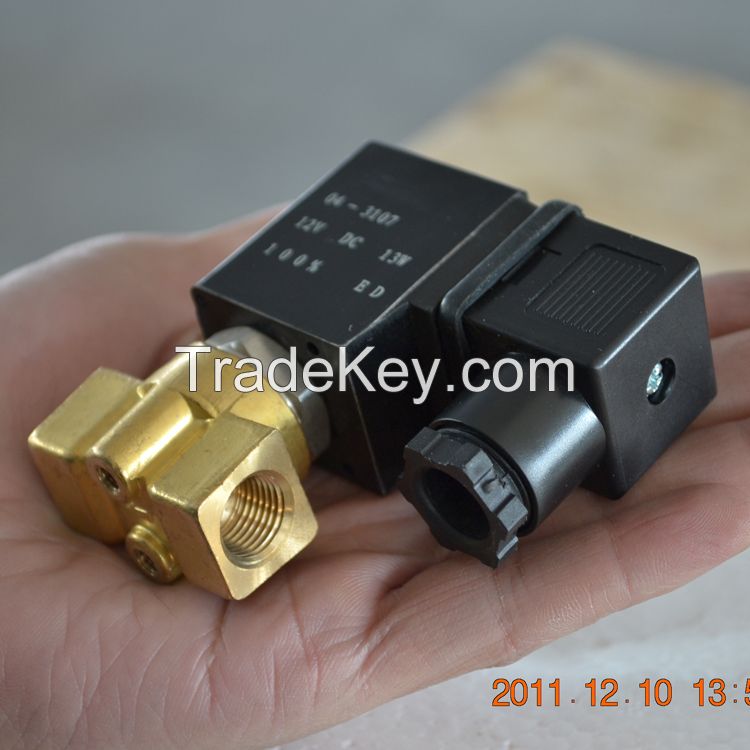 Wrought brass G thread micro high pressure solenoid valve normally closed