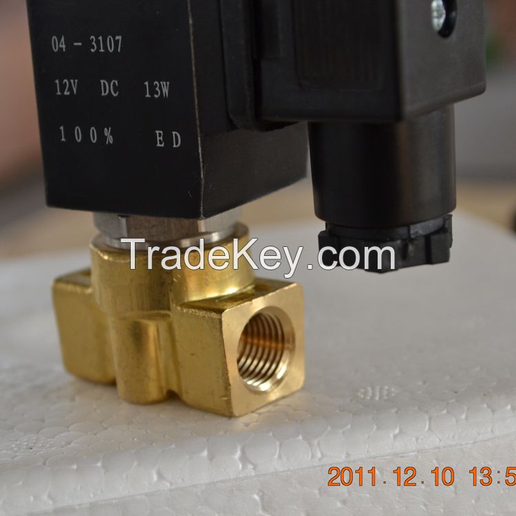 Wrought brass G thread micro high pressure solenoid valve normally closed