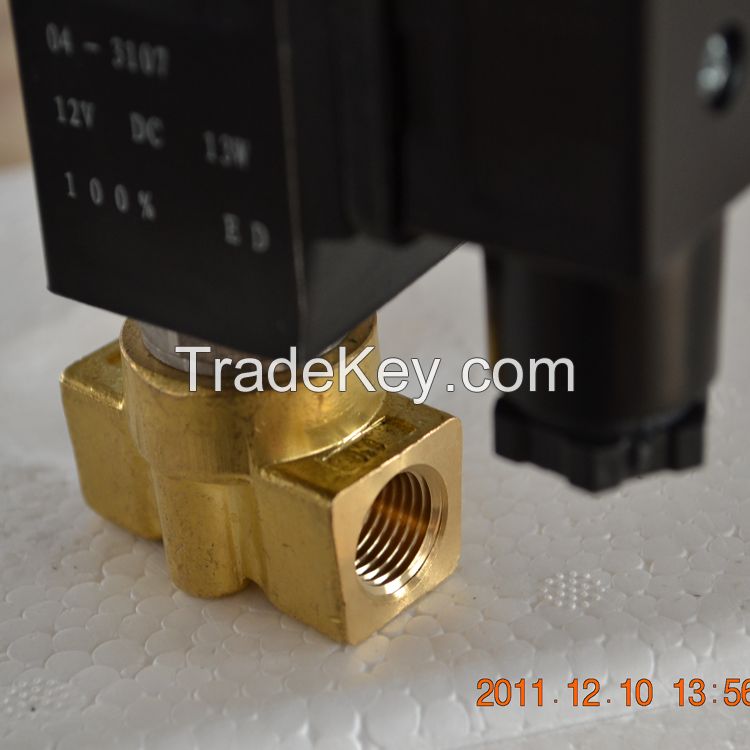 Wrought brass G thread micro high pressure solenoid valve normally closed