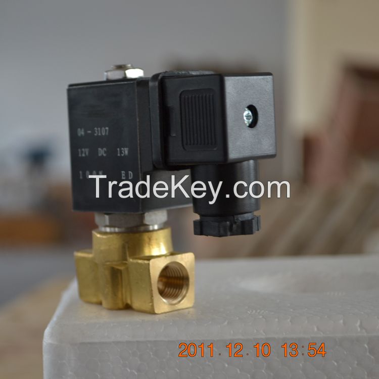 Wrought brass G thread micro high pressure solenoid valve normally closed