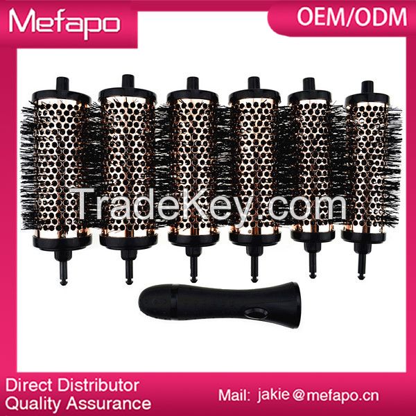 Professional detachable head hair brush set / hair brush manufacturing