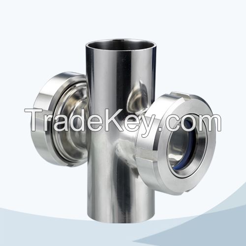 Stainless steel sanitary cross type sight glass (7)