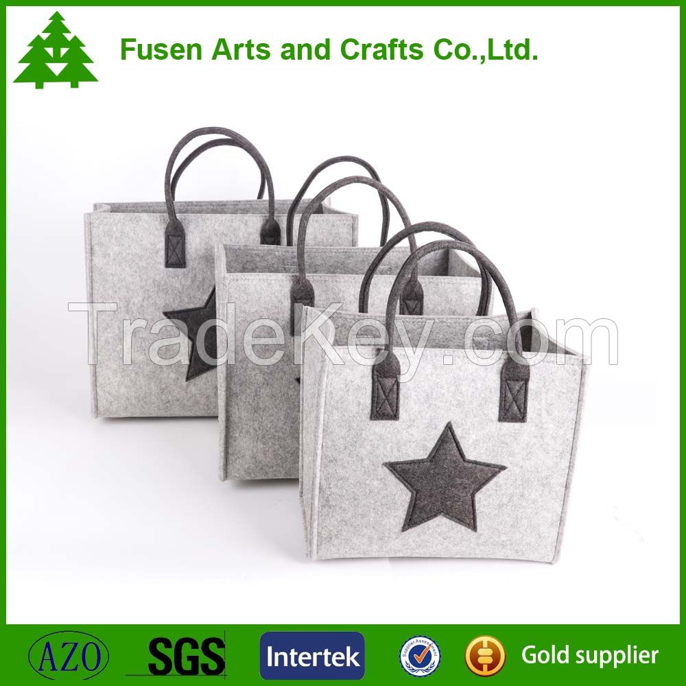 Foldable felt vegetable shopping basket bag wholesale