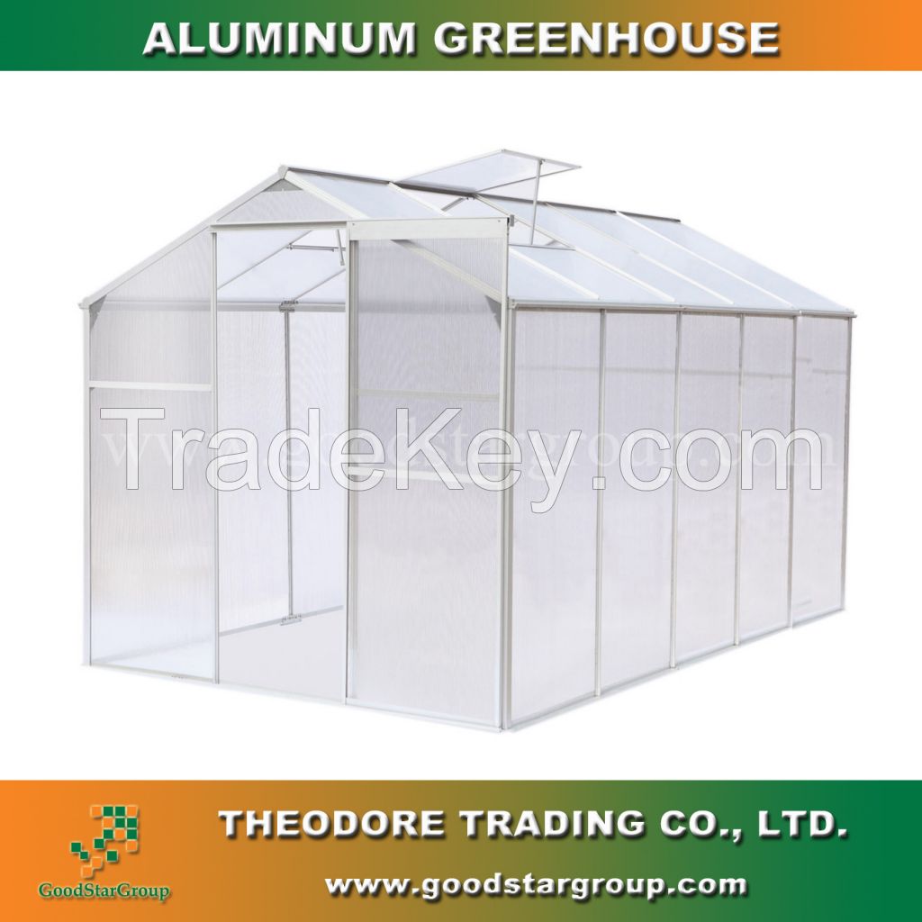 Aluminum greenhouse for backyard garden hobby greenhouse portable building greenhouse kits