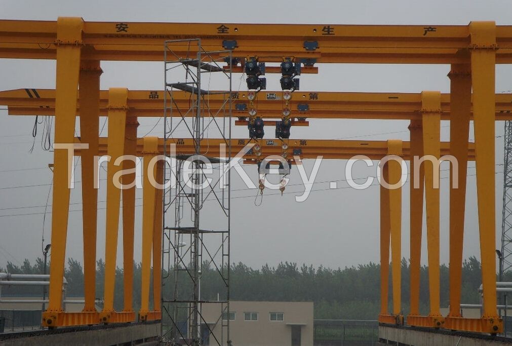 MG Model 5ton~250ton Double Track Gantry Crane with trolley