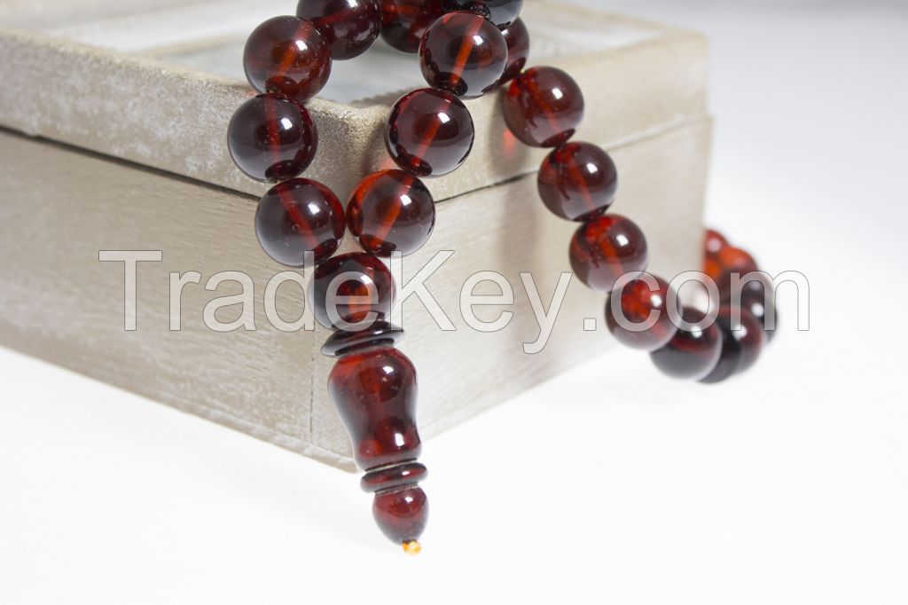 Genuine Baltic Amber Muslim Islamic Rosary Misbaha