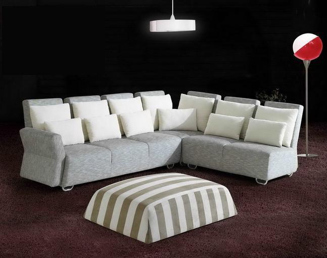 fabric sofa and leather sofa