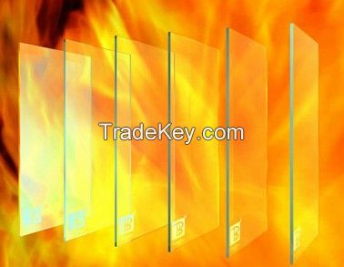 Fireproof Glass, Toughened Glass, 5mm~19mm Fireproof Glass