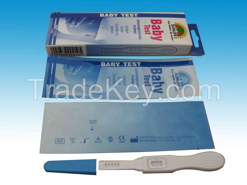 Rapid Diagnostic kit CE approved one step pregnancy test midstream