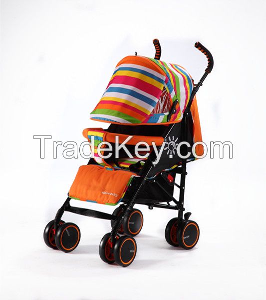 polyester oxford material custom umbrella baby stroller type beautiful rainbow stroller for kids 