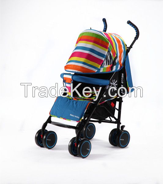 polyester oxford material custom umbrella baby stroller type beautiful rainbow stroller for kids