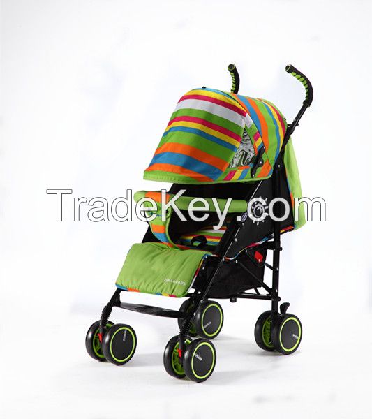 polyester oxford material custom umbrella baby stroller type beautiful rainbow stroller for kids