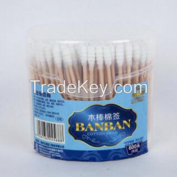 300pcs Spring-box Wooden Stick Cotton Buds For Make-up Mover