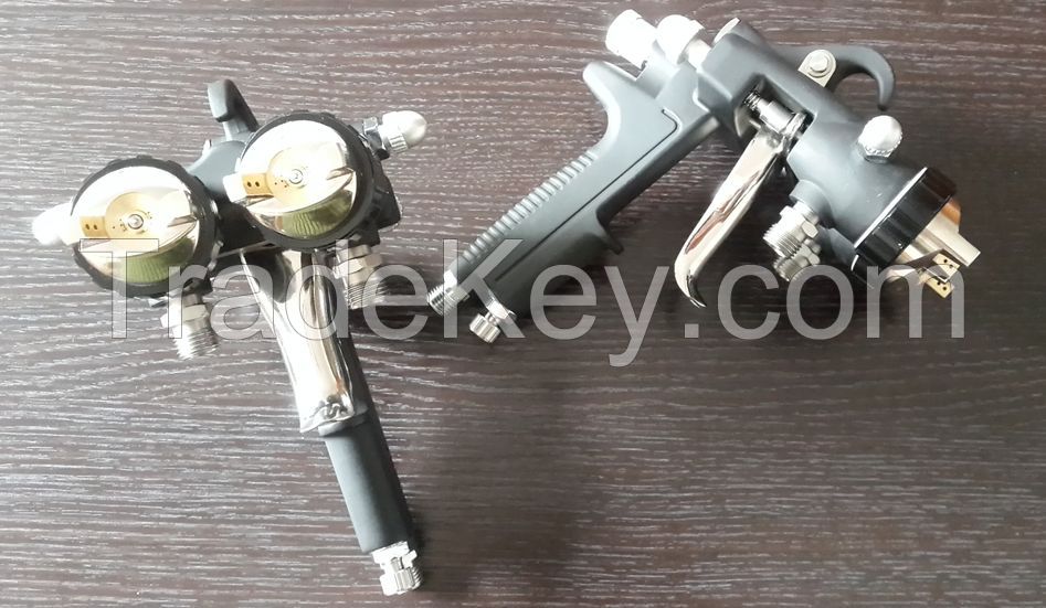 One Body Aluminum Double Nozzle Spray Gun Pistola