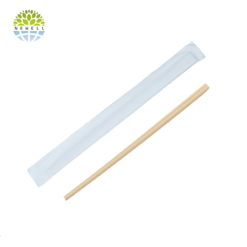 Custom printed disposable bamboo chopsticks in papper sleeve
