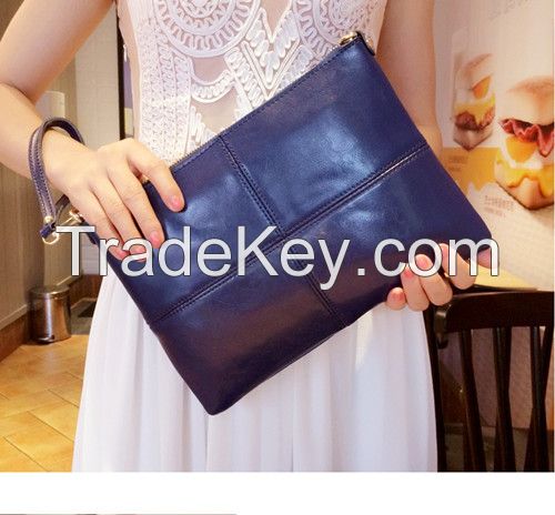 fashion genuine leather quilted luxury travel lady evening clutch bag