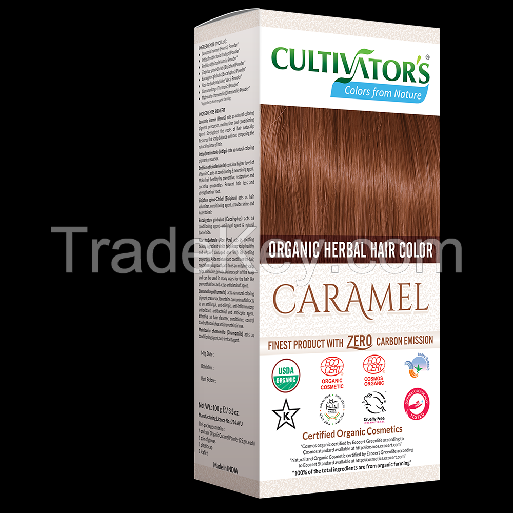 Organic Herbal Hair Color Caramel