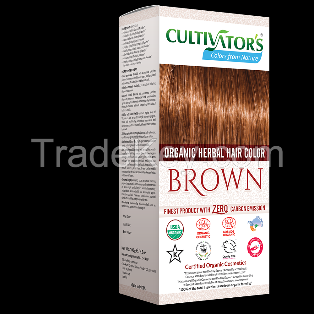 Organic Herbal Hair Color Brown