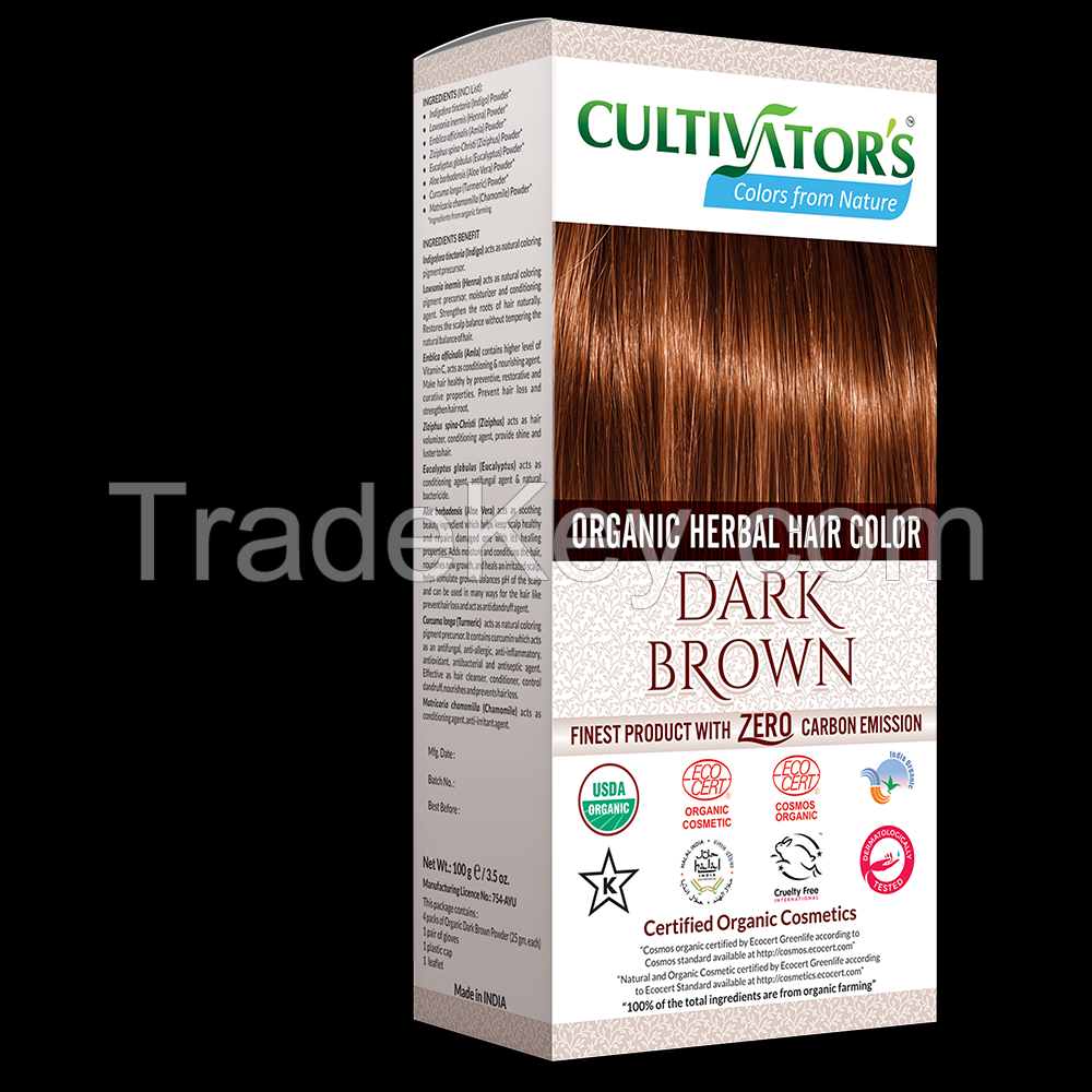 Organic Herbal Hair Color Dark Brown