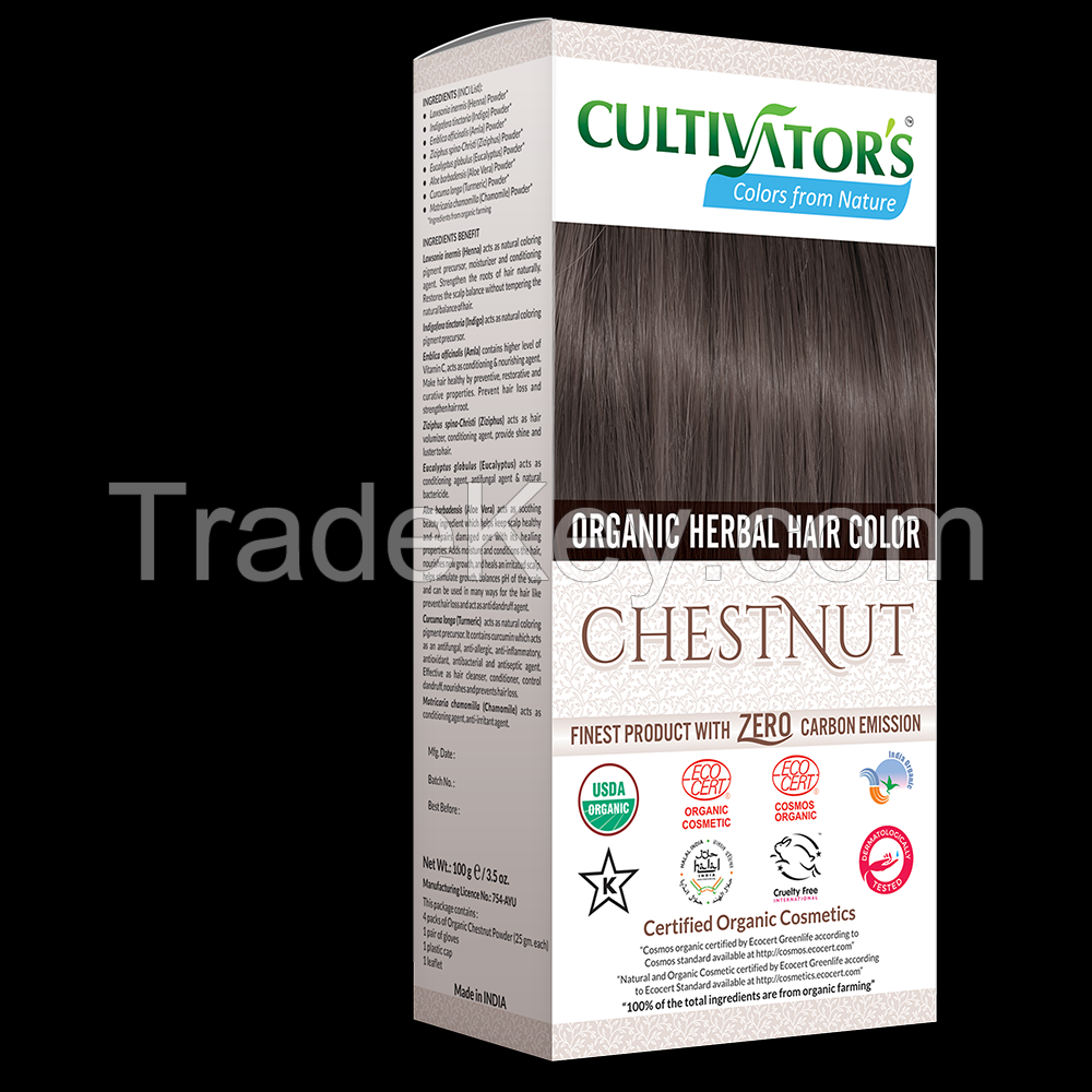 Organic Herbal Hair Color Chestnut