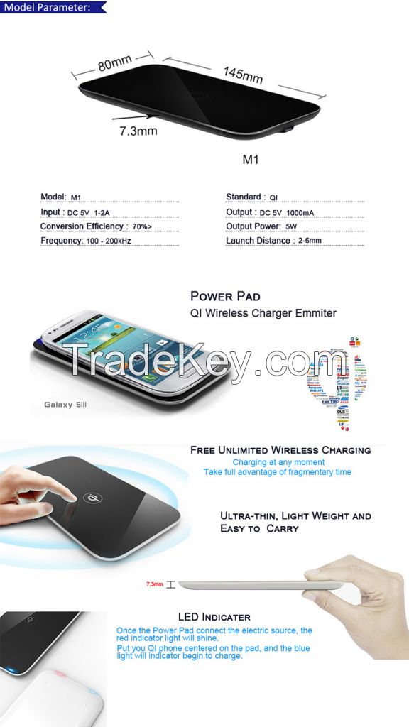QI Standard Mobile Phone Wireless Charger