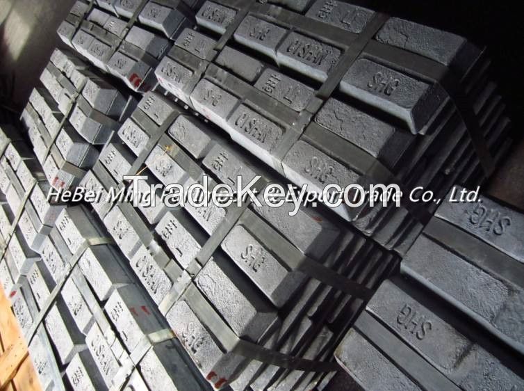 High pure zinc ingot 99.99% 99.995% manufacturers price