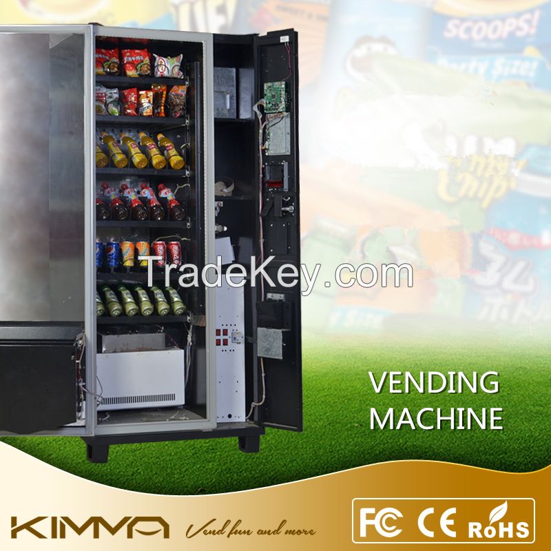 Compact dried fruits vending machine operated by coin and bill