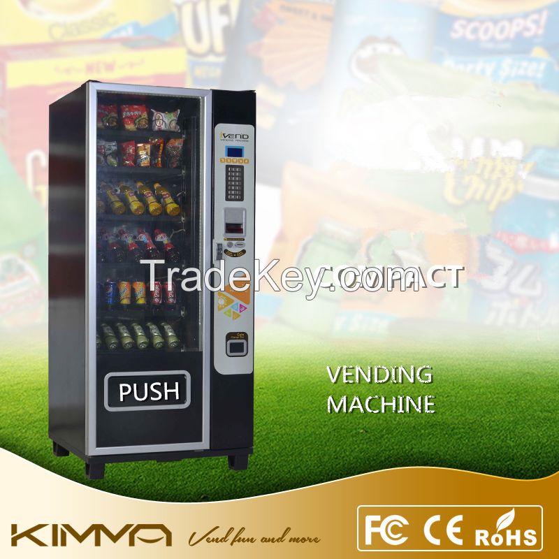 Compact dried fruits vending machine operated by coin and bill