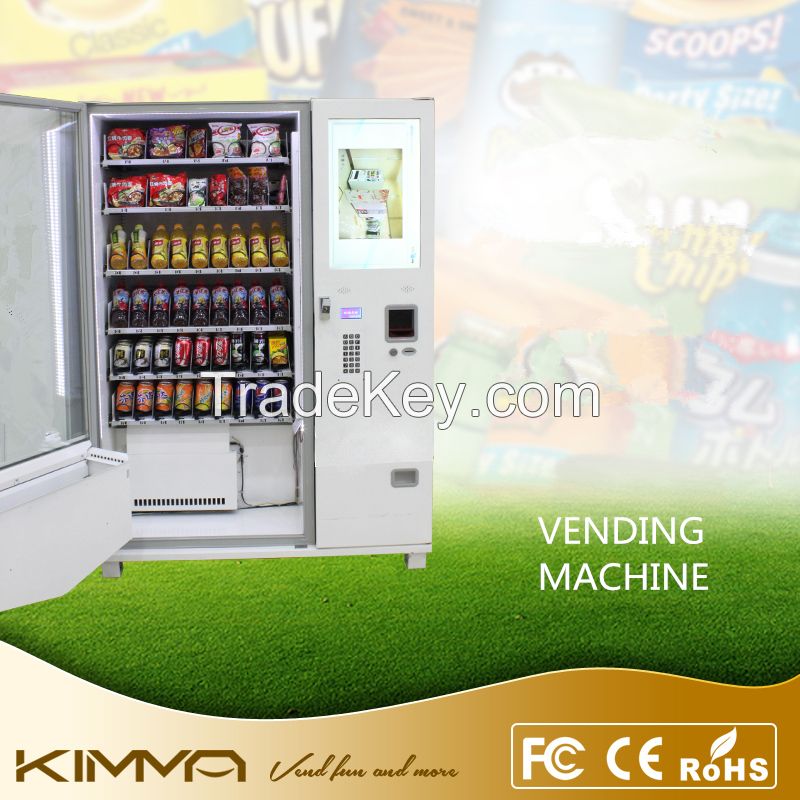 Multi spirals or single vending machine with large touch screen