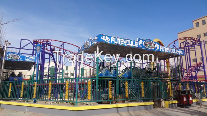 Factory direct kiddie rides overlapping roller coaster