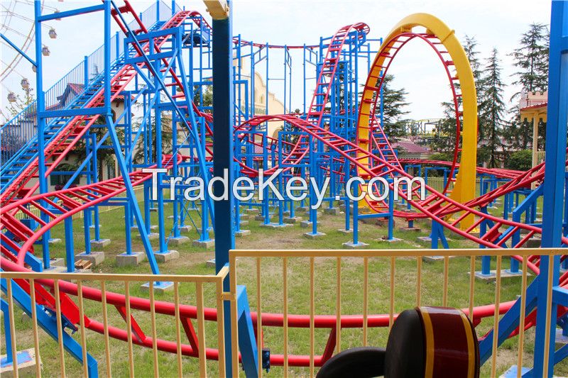 Factory direct kiddie rides overlapping roller coaster