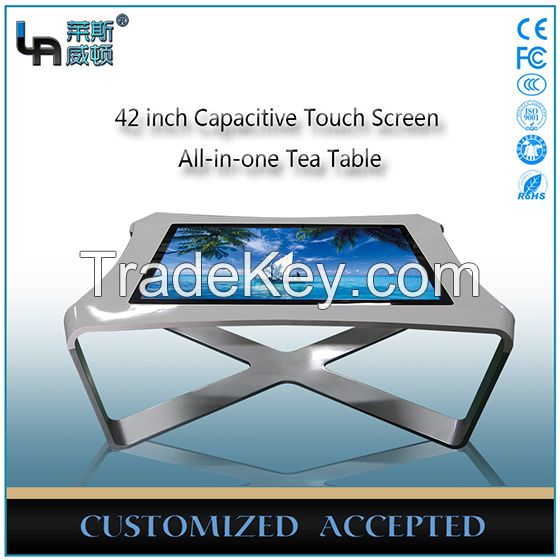 LASVD 42 inch Interactive table with glass top Capacitive Touch Screen All-in-one coffee table