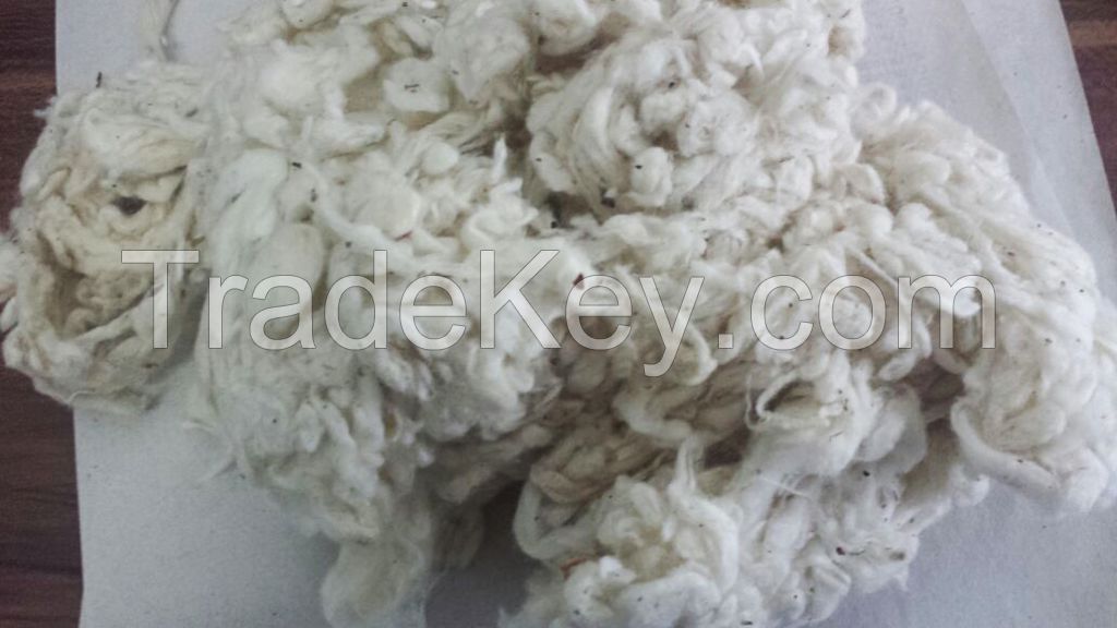 100% Cotton willowed waste short fIber