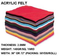 acrylic felt for embroidery or toy industry