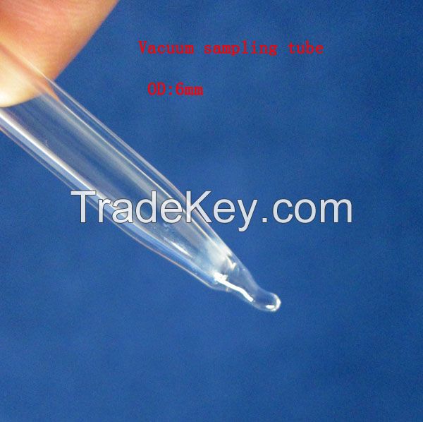 Iron liquid sampler vacuum sampling quartz glass tube