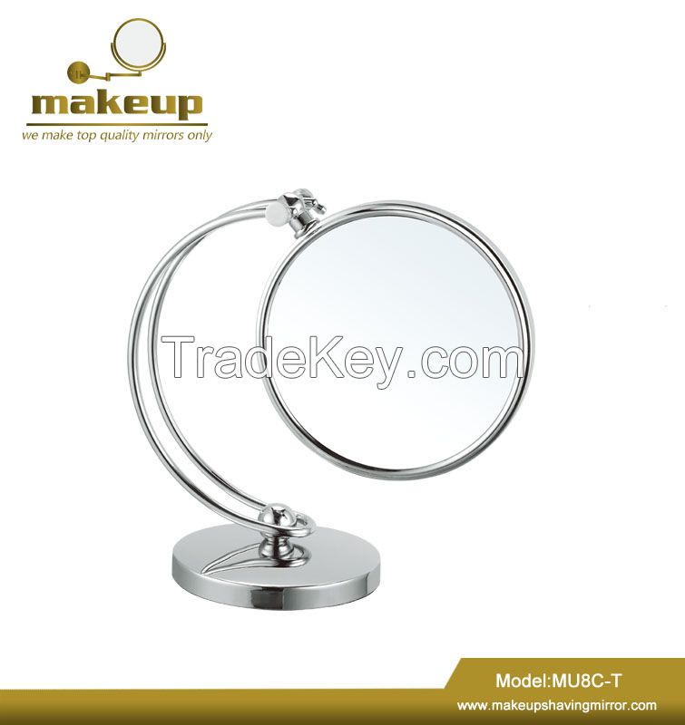 8C-T round makeup mirror with lights, magnifying vanity mirror