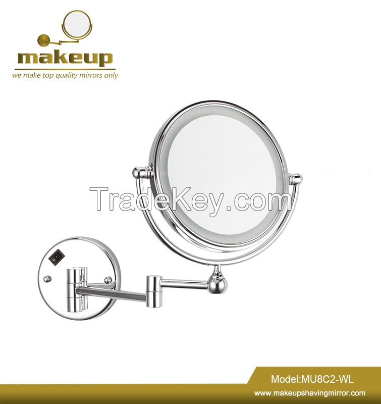 MU8C2-WL Wall Mount Makeup Mirror with Lights