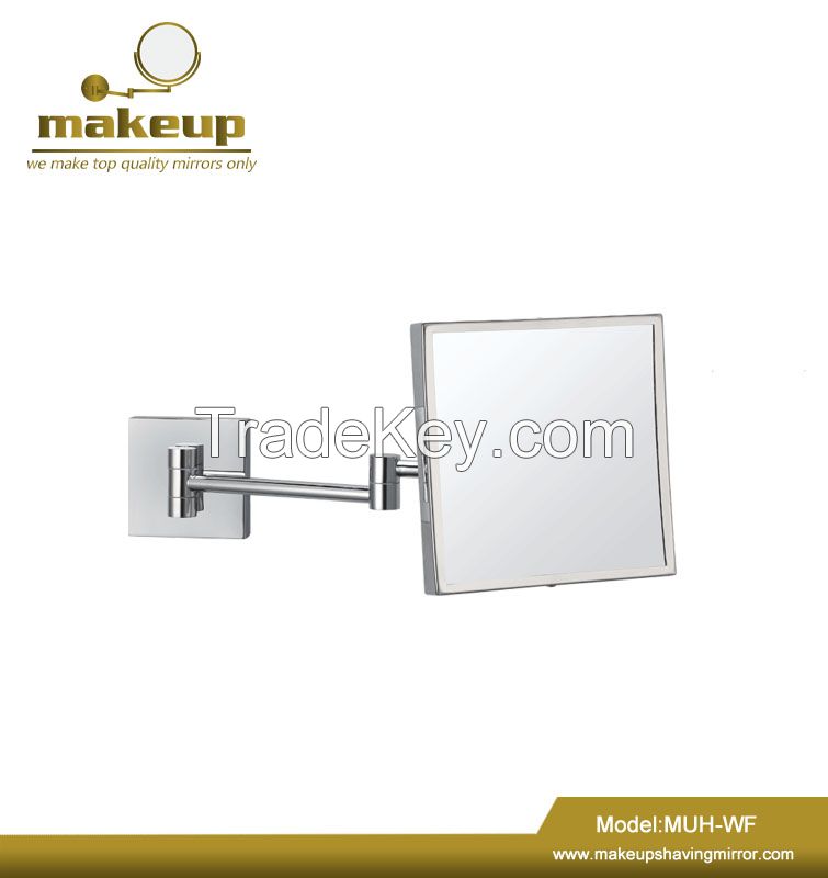 MUH-WF wall mount square makeup mirror, vanity magnifying mirror with light, decorative bathroom mirror 