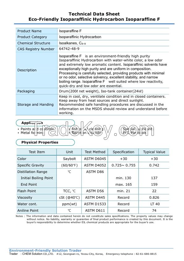 Isoparaffine Hydrocarbon F