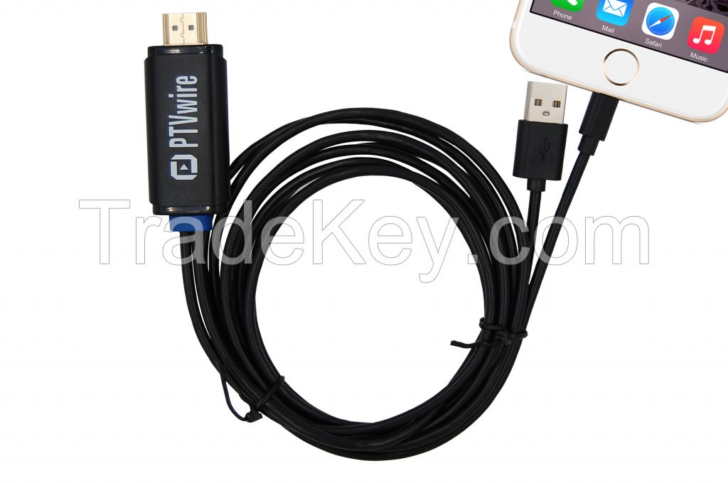 PLUG AND PLAY 8pin HDMI Adapter Lighning Cable HDTV AUDIO for iPhone