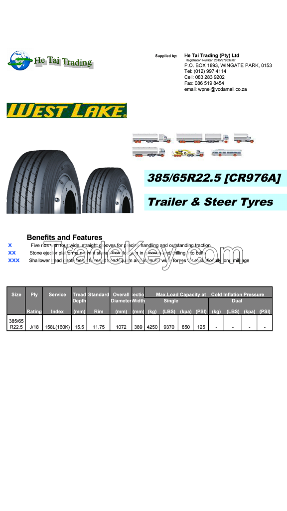 WESTLAKE tyres for road trucks