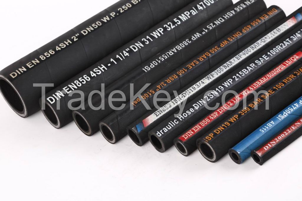 SAE 100R1 High Pressure Flexible Rubber Hydraulic Hose