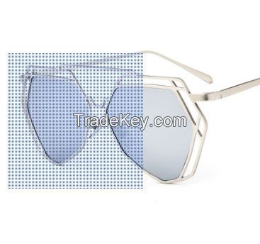 2016 Korean metal sunglasses with a polygon on the left bank of Xiao h