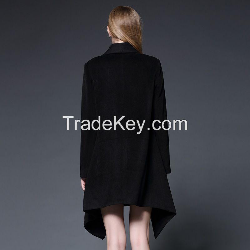 Winter Europe big new high-grade wool irregular design in loose  coats