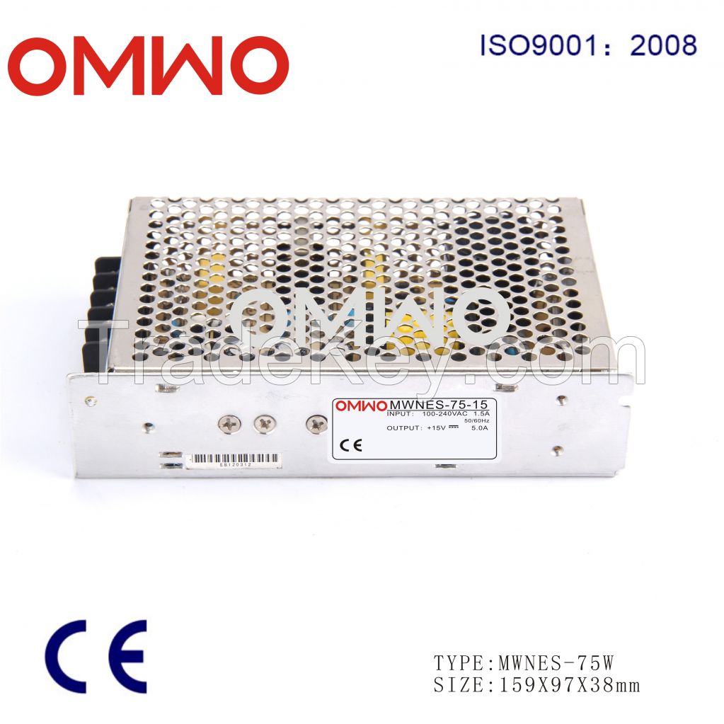 75W Single Output switching power supply MWNES-75-15