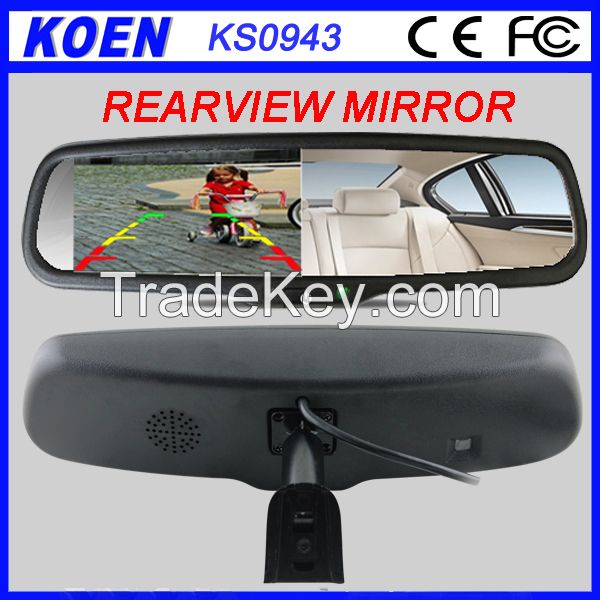 Replacement 4.3 Inch TFT LCD Car Rearview Mirror Car Monitor
